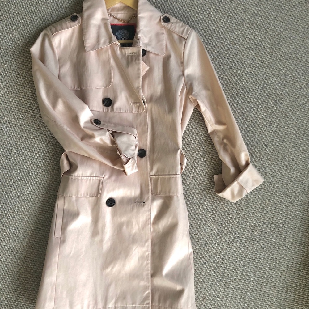 Blush spring trench by Vince Camuto